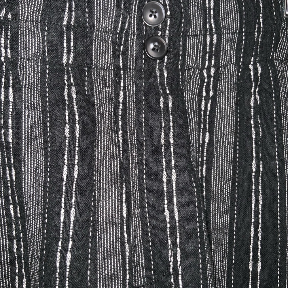 Briggs Black~White Stripe Linen Blend PullOn Elastic Waist Wide Leg Pants XL NWT - Picture 6 of 11
